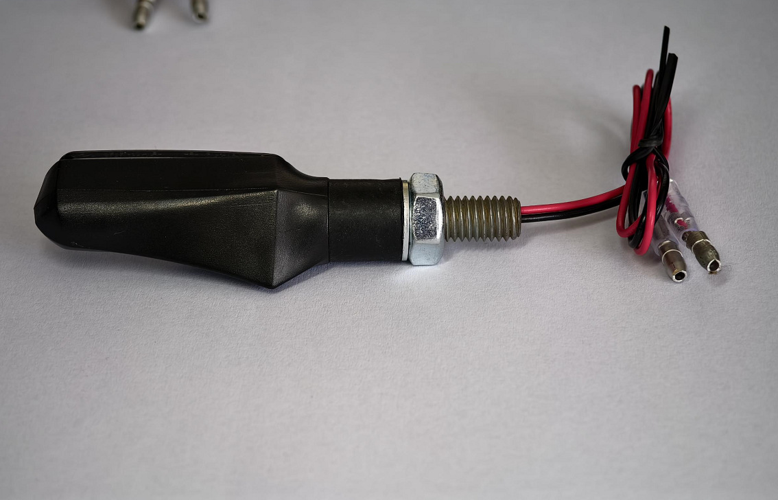 Motorcycle modified turn signals, sequential turn signals, single-line motorcycle front and rear turn signals, E-MARK certified
