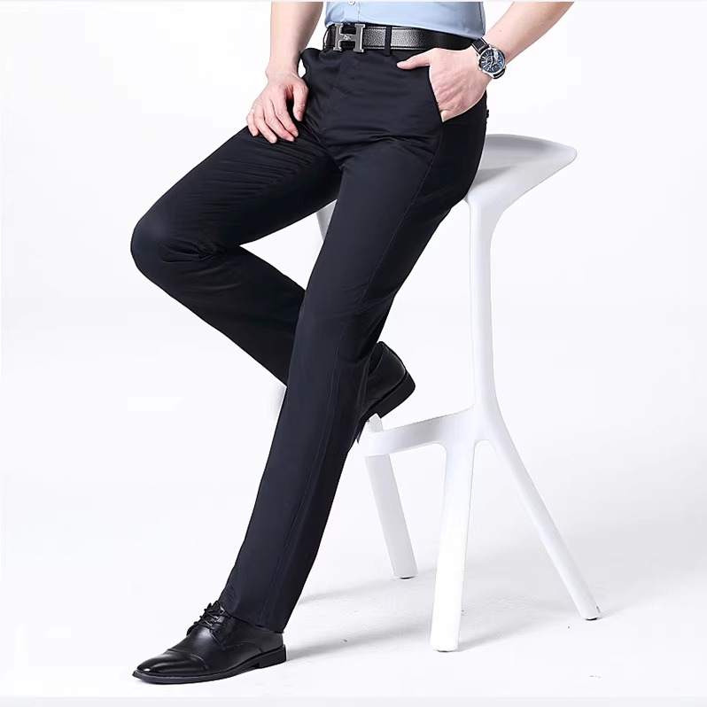 2026 Spring/Summer New Men's Casual Pants High-End Straight-Leg Pants Mid-Waist Trousers Men's Brand Long Pants Men's Long-Leg Pants