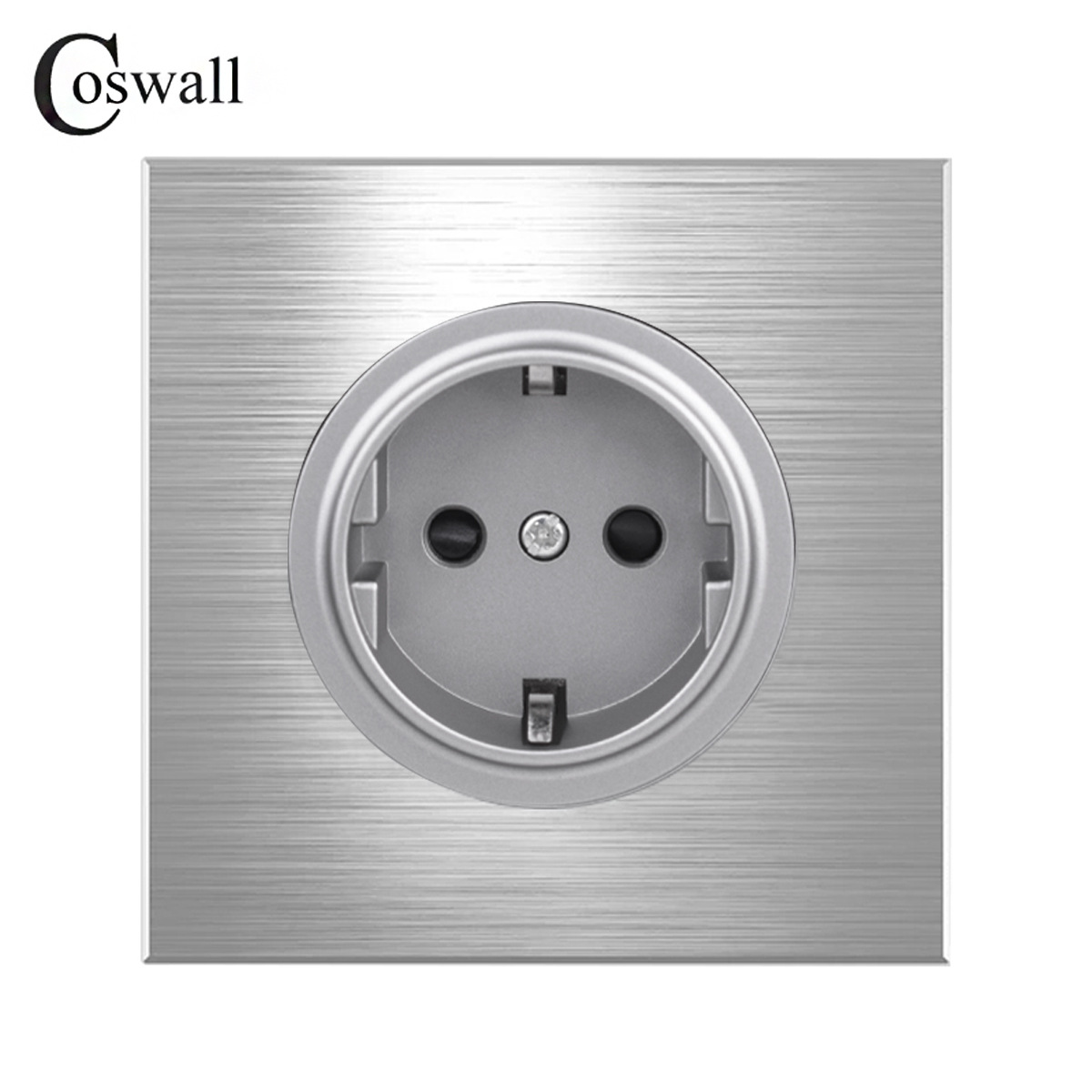 86型铝板大光圈任意点系列多三孔墙壁插座  通用多功能三孔外贸插