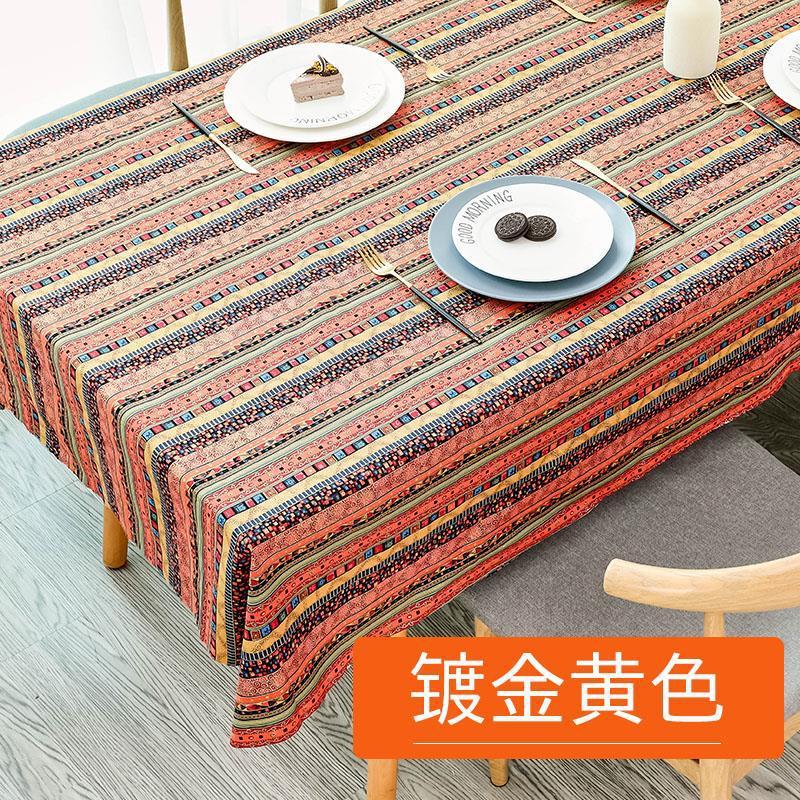 民族風テーブルクロス綿麻プリント画室バーカフェテーブル蓋布レトロ茶何布長方形テーブルクロス|undefined