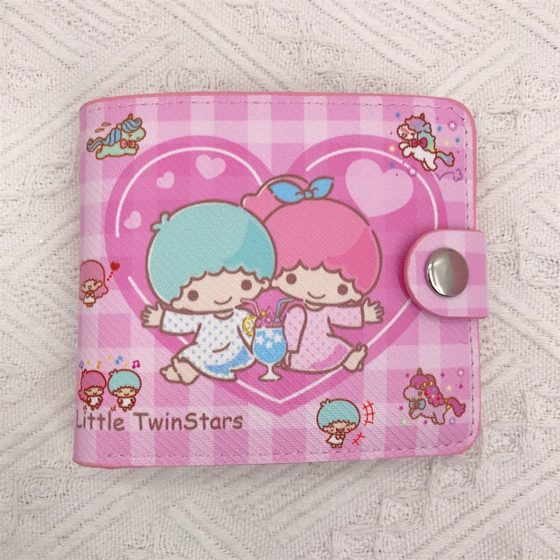 Polyurethane short wallet, card holder, with buttons