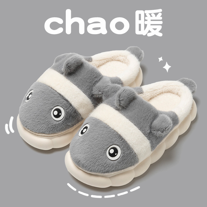 in stock Cotton Slippers Women's Household Autumn and Winter Indoor Warm Home Shoes Couple Slippers Men's Winter Home Shoes Manufacturers