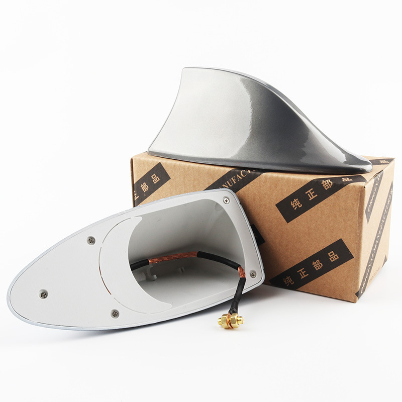 Car Decorative Shark Fin Antenna with Signal Radio Roof Antenna Roof Rear Wing Antenna Modification Without Drilling
