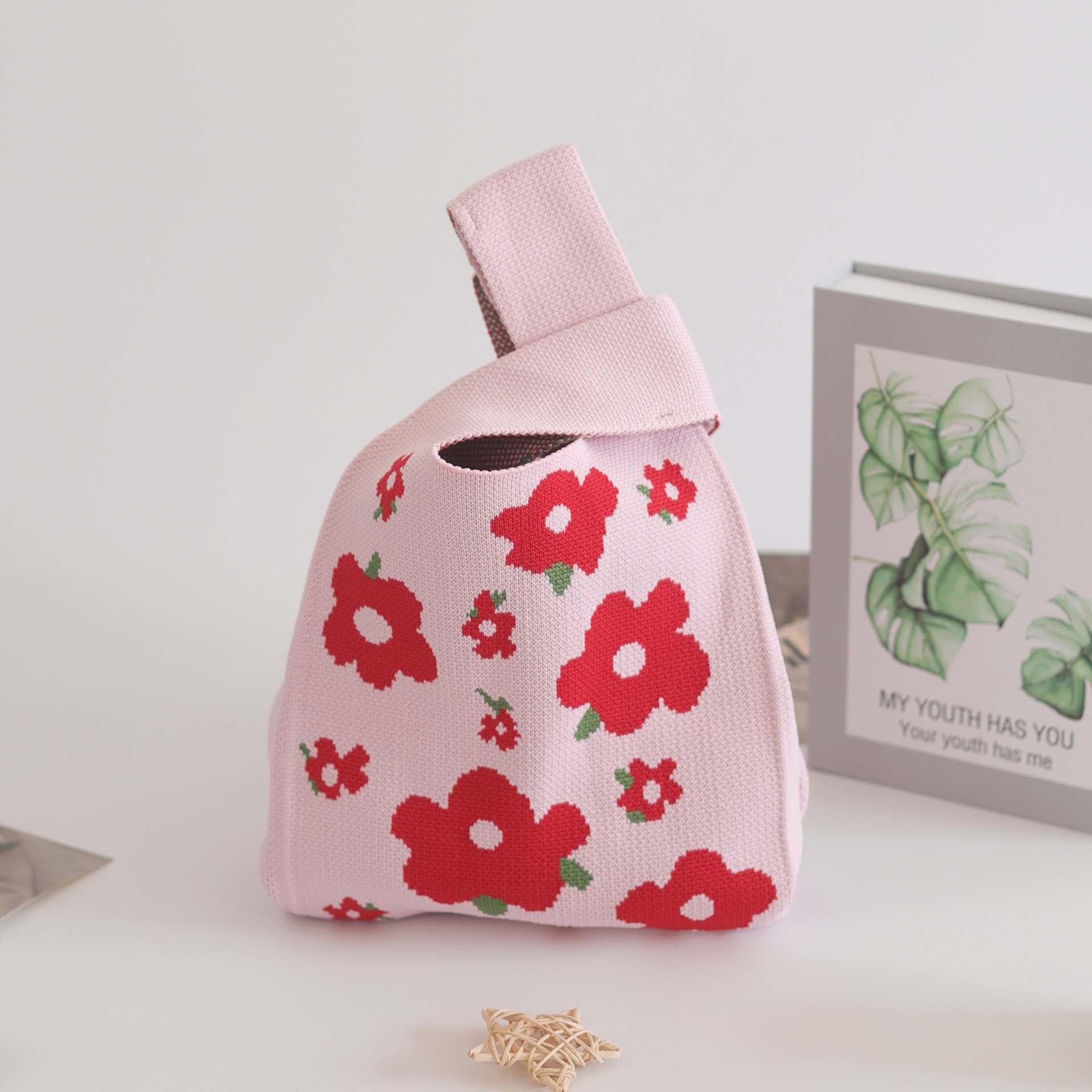 Bolso de punto transfronterizo bolso de punto para mujer bolso de muñeca de todo fósforo bolso Tote bolso tejido de poliéster bolso panda