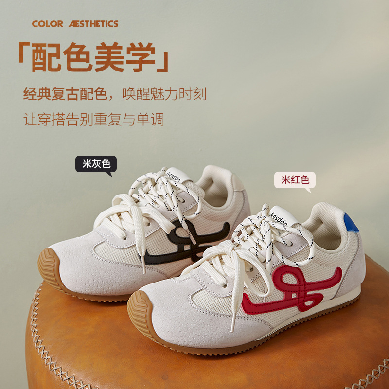 Zapatillas de entrenamiento para mujer Augusden 2025, nuevas zapatillas casuales de estilo ballet con suela delgada para otoño, zapatillas planas