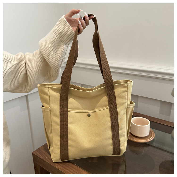 Damska torebka z płótna, duża torba na uczelnię i do pracy_voghion.com