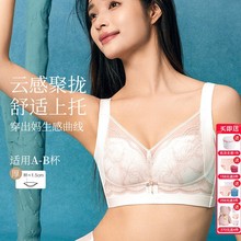 美思小胸聚拢内衣女无钢圈收副乳防下垂2025新款爆款文胸性感蕾丝