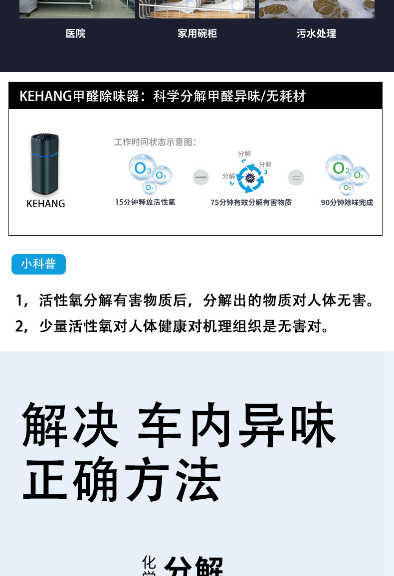 Cup Holder Car Air Purifier Car Formaldehyde Removal New Car Odor Removal Car Ozone Car Sterilization