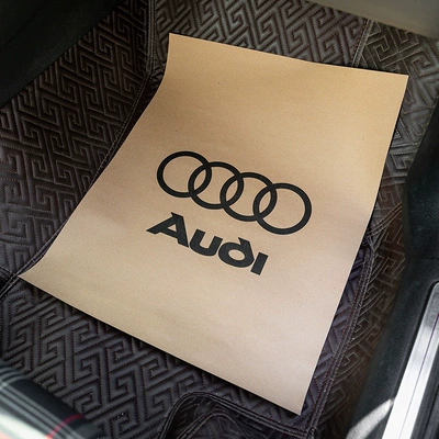 kraft paper foot mat, car wash, Universal Foot Pad - 100-black-audi-car-emblems-todays-super-low-price