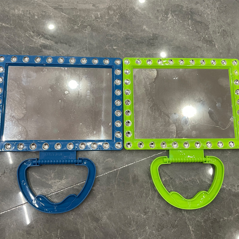 Espejo de perla cuadrado espejo antiguo espejo de boda espejo de maquillaje de plástico espejo al por mayor de dos yuanes