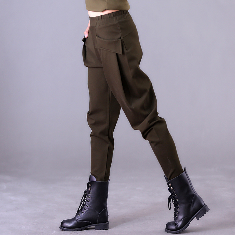 High Waist Hallen Pants Casual Trousers plus size Carrot Pants Women's Leggings fleece-lined Pants Boots Pants Warm Pants