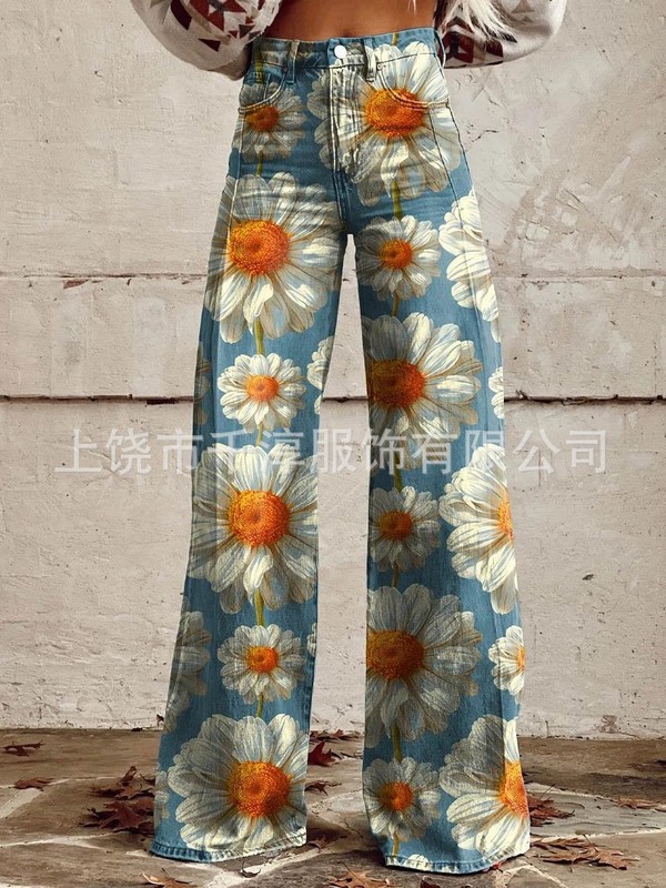 スポット卸売人気独立系サイト Xiyin AliExpress ヨーロッパとアメリカの貿易大きいサイズの女性のカジュアルパンツ薄い模造ジーンズ|undefined