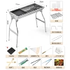 CZ-003 (304 stainless steel grilling mesh) + frying pan + BBQ eight-piece set