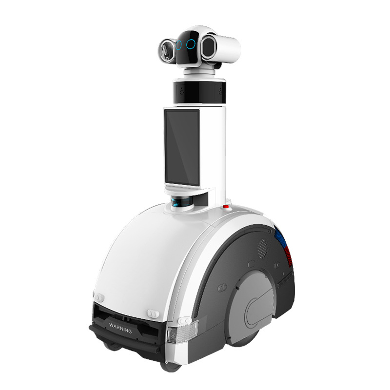 Robot de patrulla de seguridad inteligente en la nube patrulla automática 24 / 7 monitoreo de seguridad no tripulado reconocimiento facial
