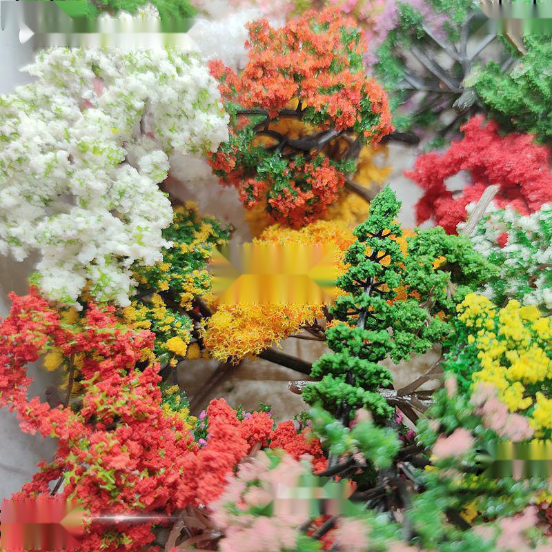 杰微景观摆件 迷你仿真樱花树 微缩模型 沙盘园艺造景 diy材料饰