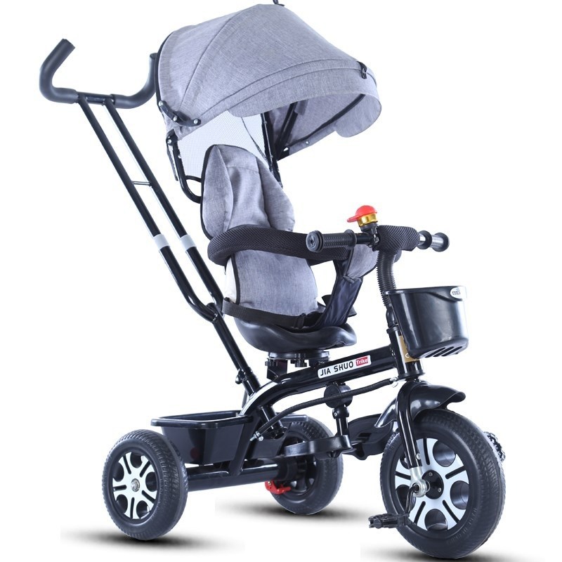 Auto Parts and Accessories: sanmyushi tricycle for - dark-gray-rotating-seat-white-frame-solid-wheel
