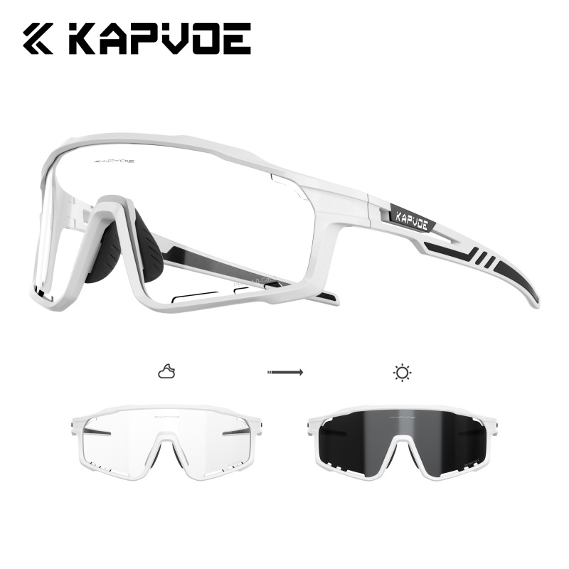 Gafas Fotocromáticas Profesionales de Ciclismo de TR90, Cortavientos, Apto para Miopía, para Ciclismo