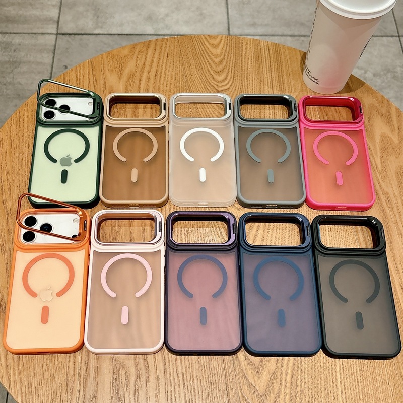 iPhone17promax镜头支架手机壳苹果16磁吸15肤感磨砂14防摔保护套|undefined