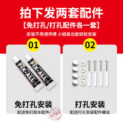 Thickened 304 stainless steel towel rack without drilling bathroom storage shelf shower room 2-tier bathroom toilet washroom