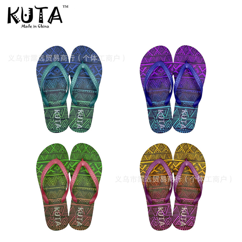 Hawaiian Island Style Traditional Pattern Pe Hard Bottom Non-Slip Wear-Resistant Women's Flip-Flops Export Kuta South Pacific Islands Hawaiian Island Style Traditional Pattern Pe Hard Bottom Non-Slip Wear-Resistant Women's Flip-Flops Export Kuta South Pacific Islands