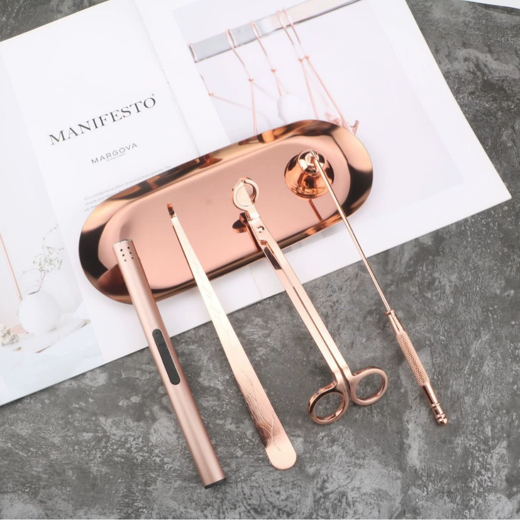 Инструмент для свечей из нержавеющей стали набор из пяти предметов ножницы для свечей колокольчик аксессуары для свечей набор инструментов для ароматерапии