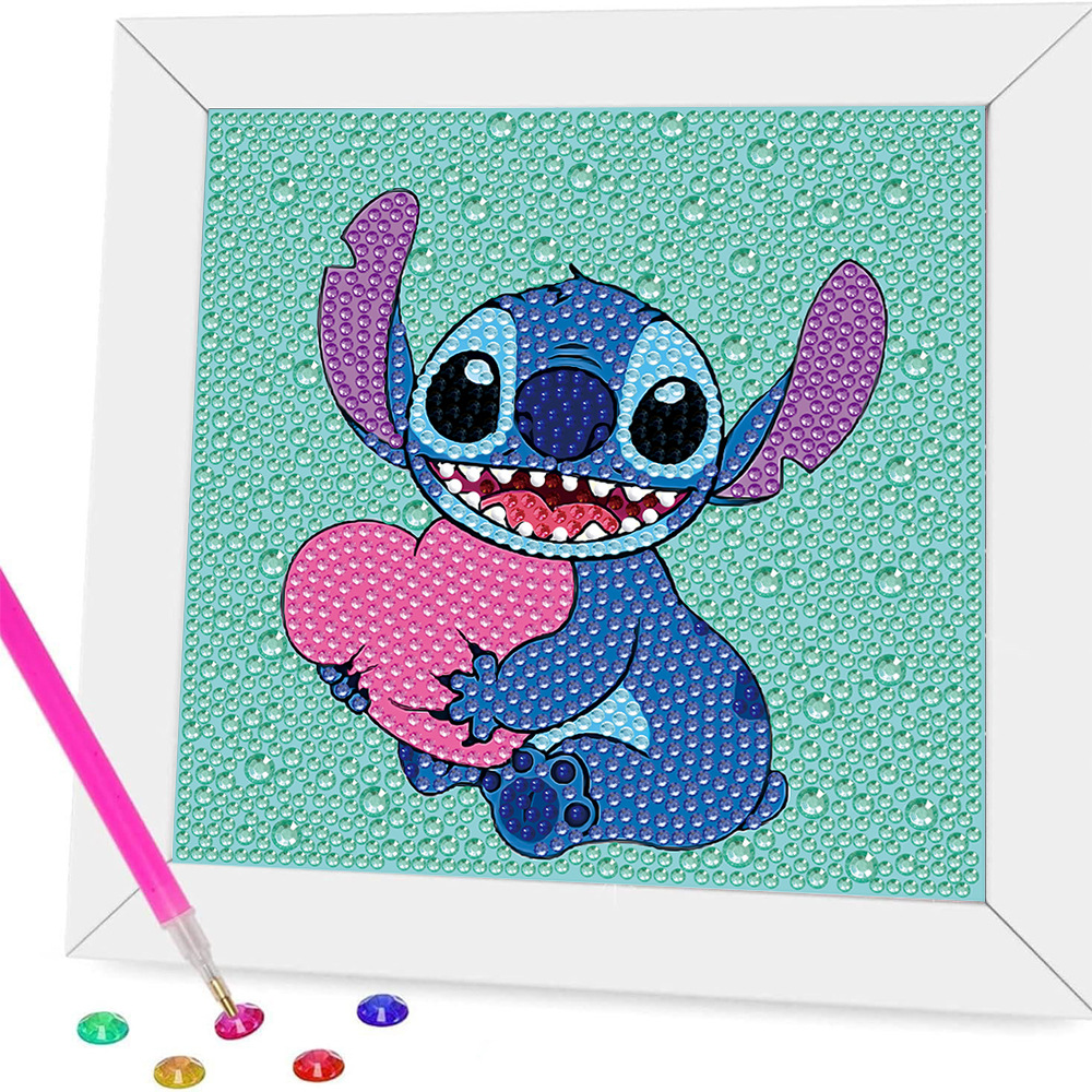 Nuevo kit creativo de pintura de diamantes DIY para niños, diseño de panda de dibujos animados, juguete de niña, pegatinas bonitas, pintura de diamantes completa, transfronterizo