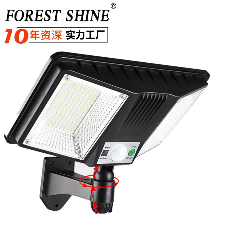 Solar al aire libre llevó la lámpara de calle solar inducción patio lámpara de pared inteligente lámpara de pared con control remoto