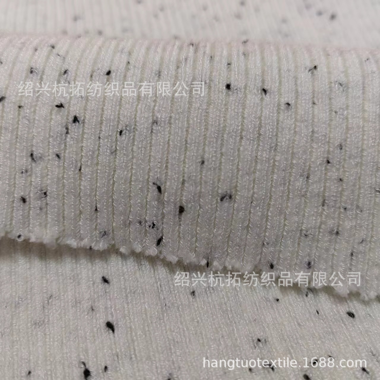 针织480g2*2RT黑点弹力粗针罗纹全棉TC CVC全涤点子罗纹彩点罗纹