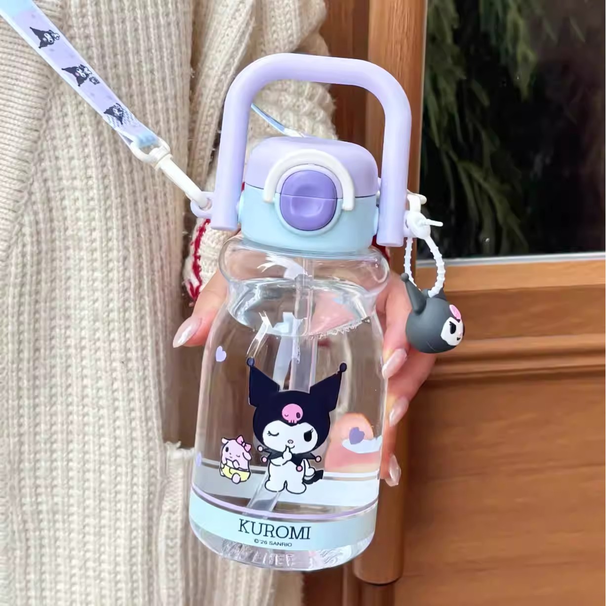 Sanliogou taza de agua para niños verano nuevo tipo de taza de paja de doble bebida de gran capacidad para estudiantes en la escuela especial hervidor de agua de tramo inclinado