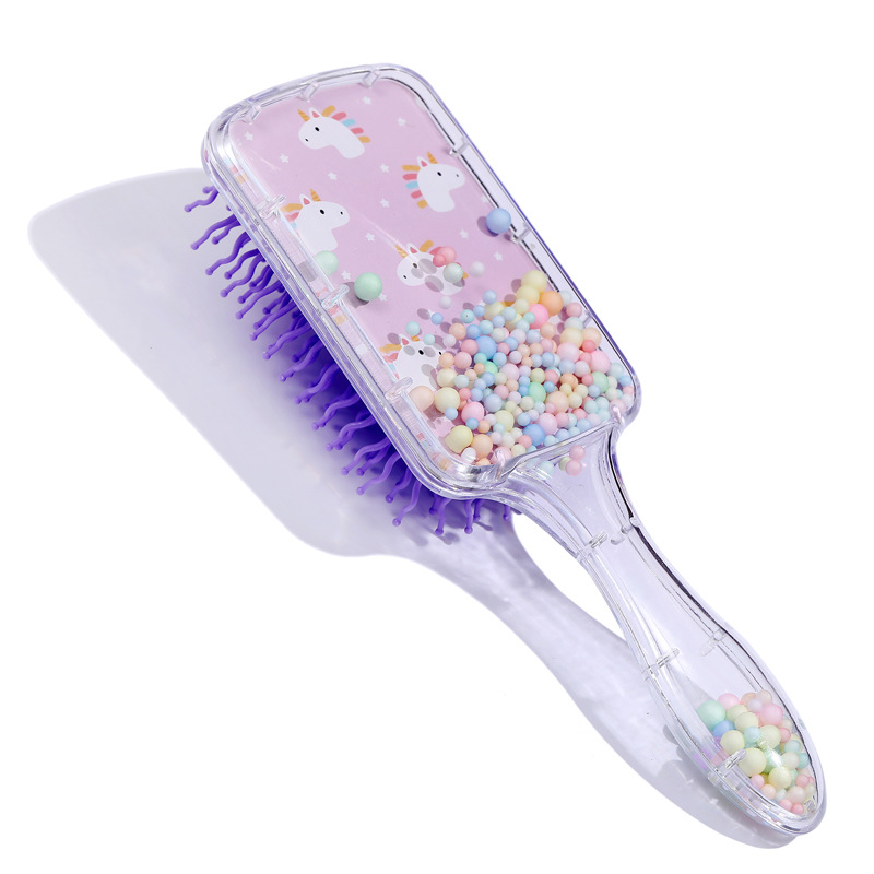 Cute Unicorn Rainbow Geometric Transparent Hair Comb display picture 4