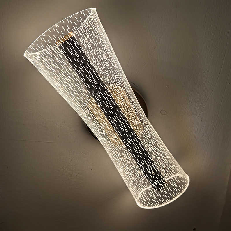 Luz de fondo acrílico luz de fondo pasillo moderno cabecera cama lujosa lámpara de pared hotel escalera simple sala de estar Yak