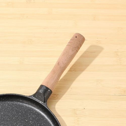 Medical stone flat bottom non-stick pan household less oily smoke steak frying pan fried eggs artifact induction cooker gas stove universal
