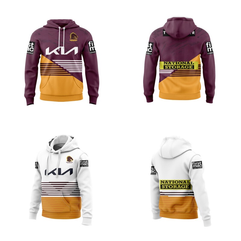 NRL olive ball suit 2023 wild horse home hoodie Foreign Trade men's clothing European and American sports plus size sweater coat