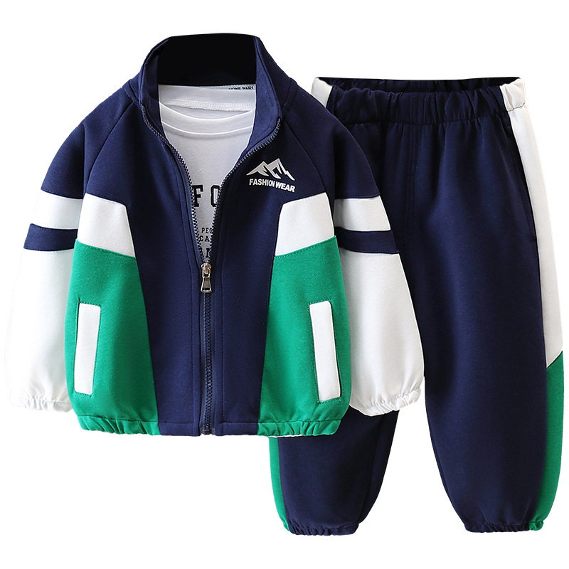 5920 Traje deportivo para niños Primavera y otoño 2025 Nueva ropa deportiva para niños Traje de dos piezas de otoño para niños Traje de moda