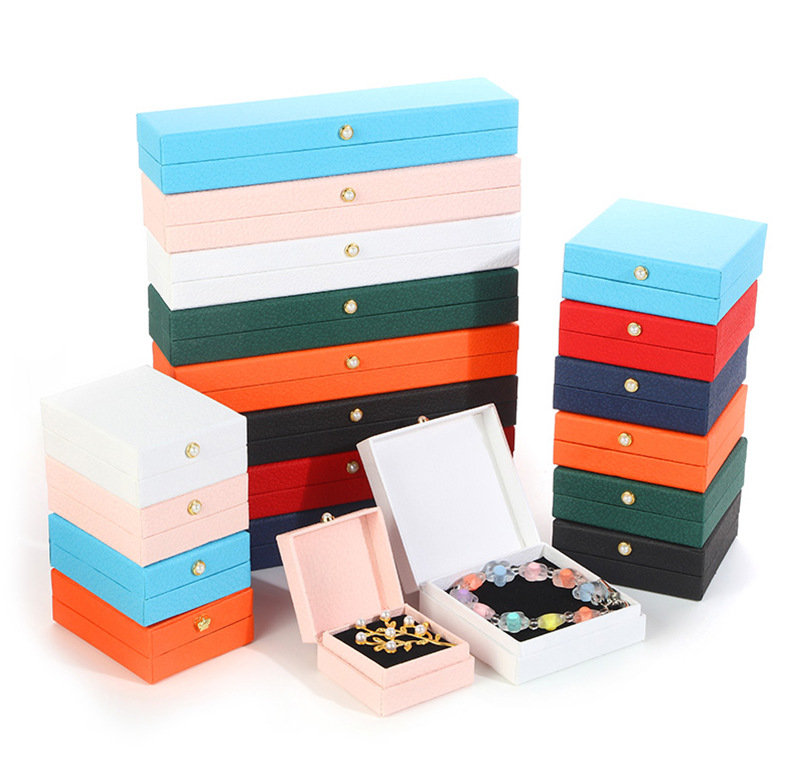 84g Weight Jewelry Boxes Classification Business Simple Style Solid Color Paper Jewelry Boxes