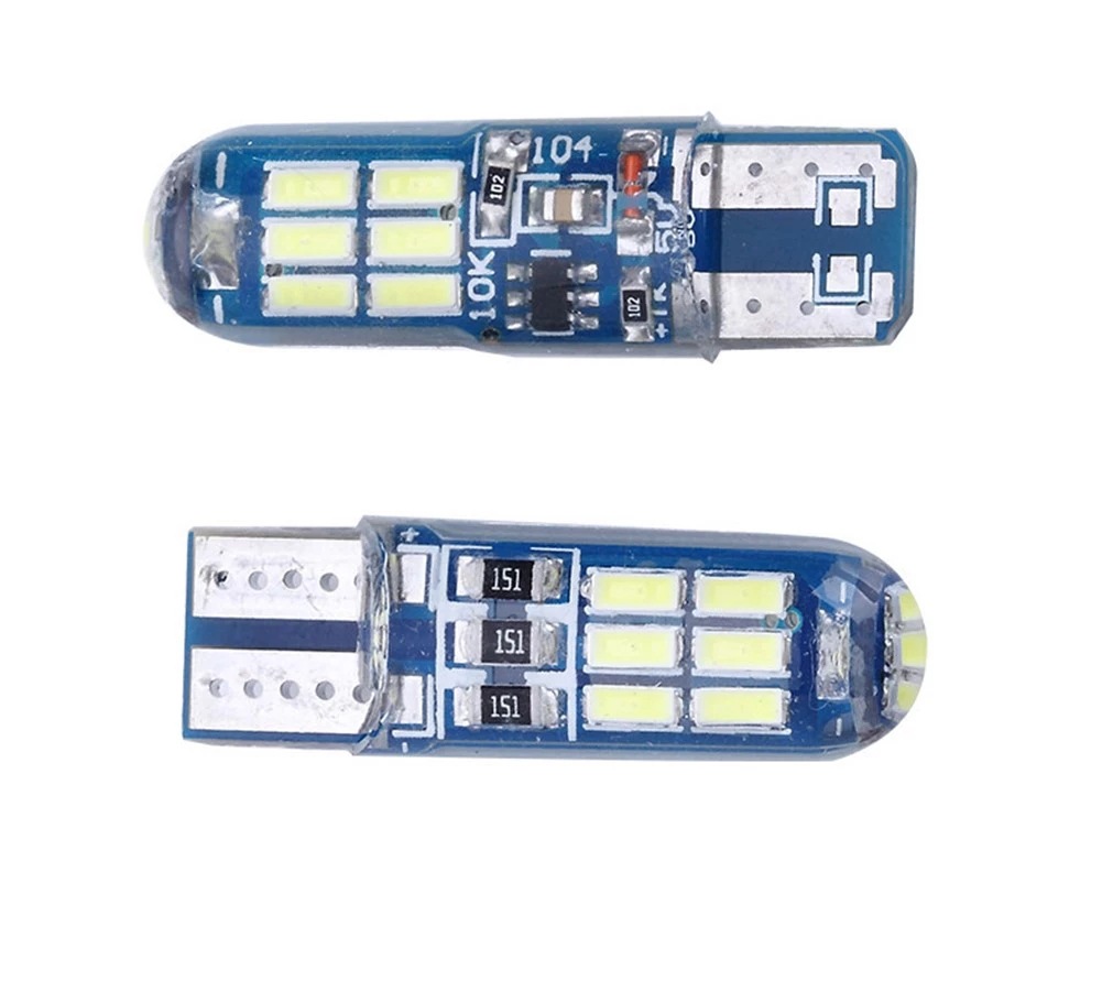 Ancho LED de automóvil T10 4014 15SMD silicona de alto brillo ancho lámpara de matrícula lámpara de modificación de lámpara de automóvil