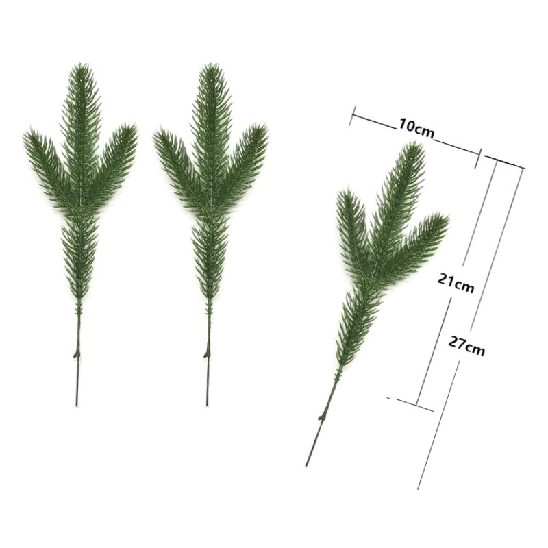 Decoraciones de Navidad hojas verdes ramas agujas de pino ramas árbol de Navidad guirnalda colgante de pared hecho a mano accesorios de bricolaje decoraciones