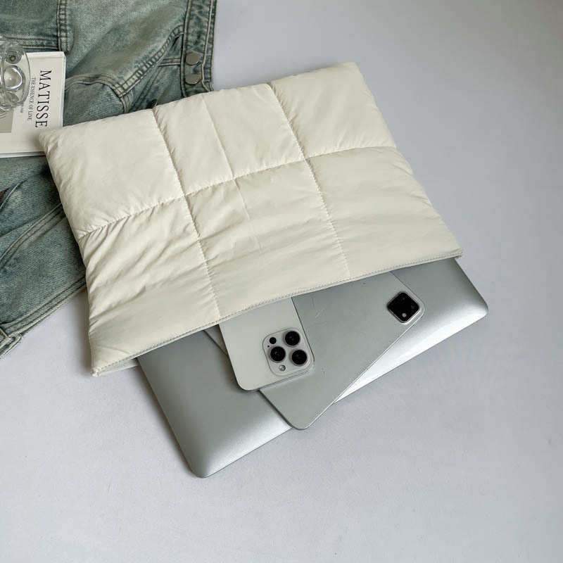 Coreia transfronteriza almohada puff bolso de computadora 13 pulgadas para bolsas de cubierta macbook bolsas de almacenamiento antichoque de mano