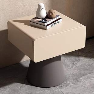 All-match Cream Style Creative Bedside Table Small Bedroom Side Cabinet Simple Modern Italian Light Luxury Internet Celebrity Small Cabinet