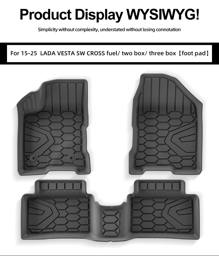 Suitable for 15-25 Lada Vesta Sw Cross Car Floor Mats Tpe Floor Mats Trunk Mats