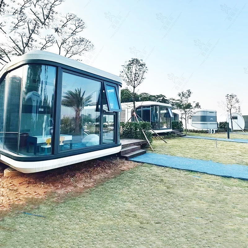 Móvil portátil Hotel café contenedor casa residencial B & B se puede montar cabina de camuflaje simple