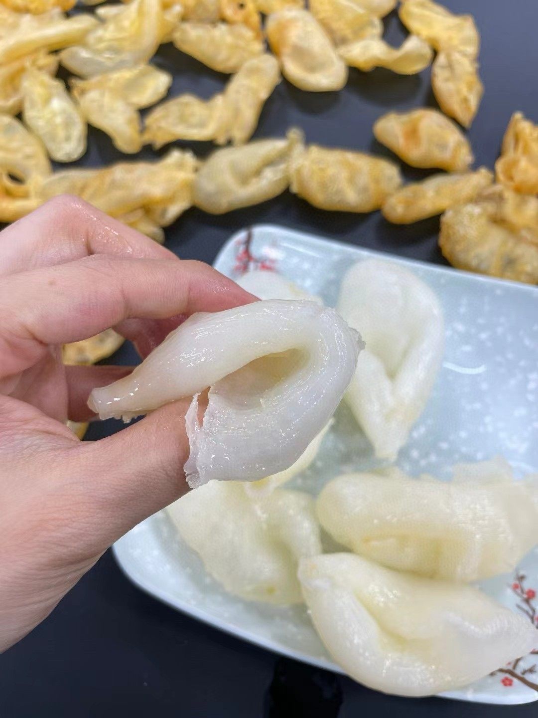Pearl Fish Maw Zhen Zhu Jiao Dried Fish Bladder Thick Cut Collagen Rich Soup Ingredient 500g specifications