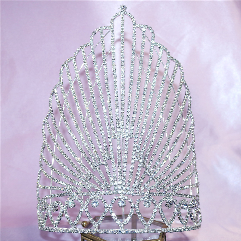 Nouvelle couronne scintillante avec diamants d'eau et accessoires de luxe exquis pour diadème de mariée_voghion.com