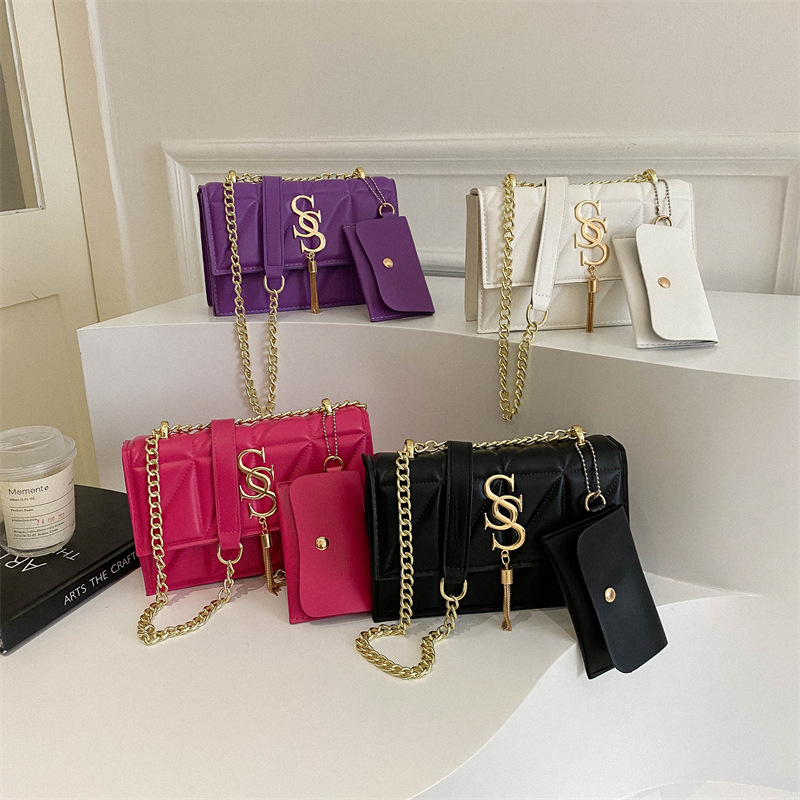 2024 primavera nueva moda de moda bolso de hombro retro cadena casual bolsa de mensajero de las mujeres simple bolsa casual mujeres