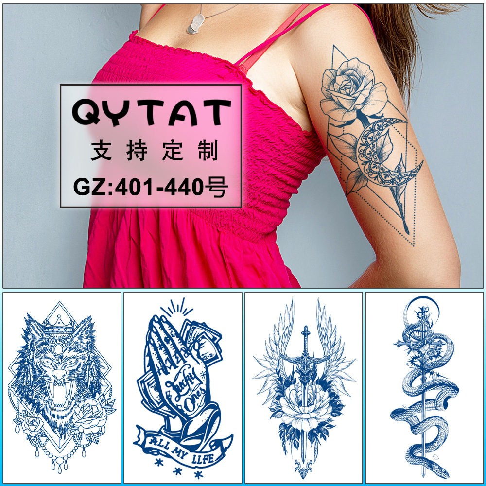 Waterproof tattoo stickers