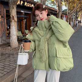 2026秋冬清新少女设计感棉衣棉袄简约可爱面包服小个子加厚外套