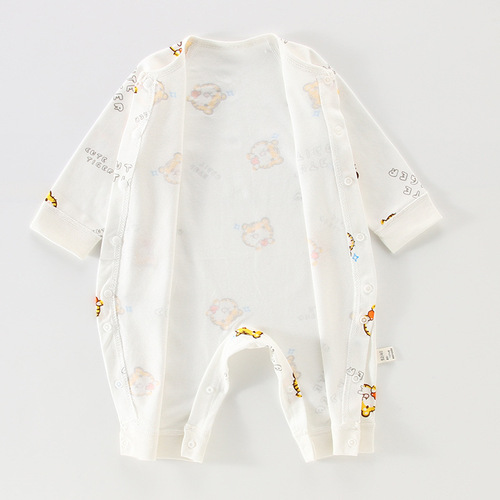 Baby jumpsuit autumn new bottoming underwear pure cotton long-sleeved male and female baby rompers newborn clothes