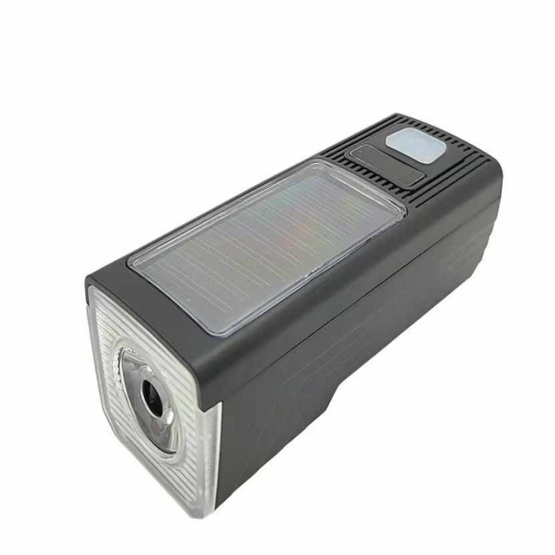 Bocina de bicicleta recargable solar faro luz nocturna para ciclismo de montaña linterna accesorios de bicicleta equipo de ciclismo