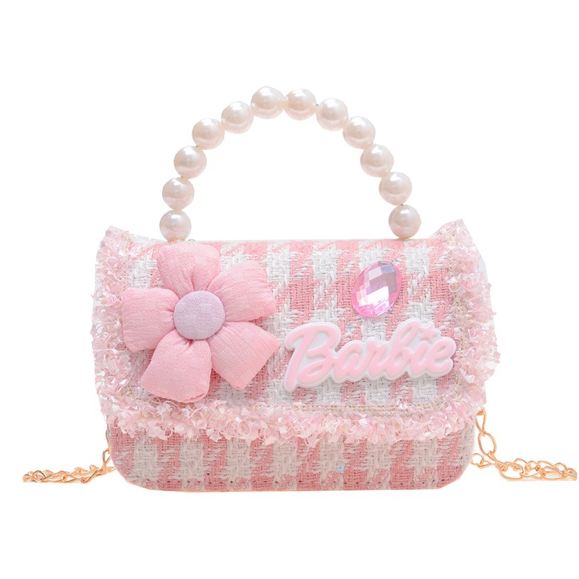 Children's Bags Cute Princess Pearl Portable Coin Purse Little Girl Chain Bag Korean Style Accessories Shoulder Crossbody Bag