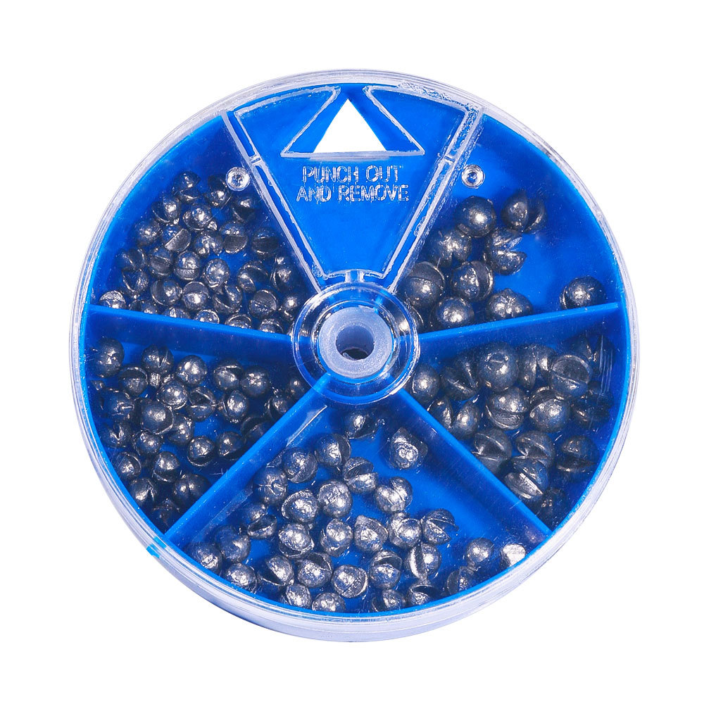 Plomada redonda de 5 compartimentos con aguja, en caja, nuevo modelo, accesorios de pesca marina, venta al por mayor del fabricante.